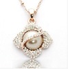 Wholesale fashion pendant necklace,pearl necklace,flower pendant,different types of necklaces,pearl necklace costume jewelry