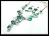 Wholesale costume jewelry set with hand painted alloy pendant