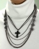 Wholesale Girl small fower cross pendant costume jewelry necklace