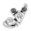 Wholesale alloy plating antique silver lovely large mouse charms jewelry