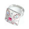 Wholesale fashion zinc alloy finger ring,crystal square ring,costume jewelry rings