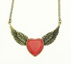 Wholesale New Style Costume Jewellry Angel Wing Heart Necklace