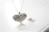 Wholesale fashion golden heart pendant long necklace costume jewelry