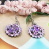 Wholesale 2011 the most popular fashion costume jewelry purple crystal earring
