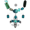 Wholesale high acrylic stones fleur di lis pendant necklace earring costume jewelry