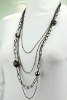 Wholesale Round balls long pendant costume jewelry chain necklace