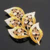 Wholesale 2011 Newest hot fashion leaf brooch,fashion costume jewelry