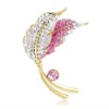 Wholesale 2011 Newest hot fashion leaf brooch,full crystal brooch,fashion costume jewelry