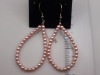Wholesale costume jewelry pink pearl earring
