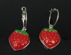 Wholesale fashion charm alloy earring,red earring,drop earring,fruits earring,costume jewelry earrings