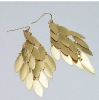 Wholesale charm leaf earrings with gold plating