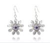 Wholesale Costume silver jewellery flower earrings