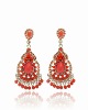 Wholesale Costume Earrings, Gold Tone Art Dec Chandelier Earring