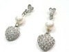 Wholesale hot selling wholesale jewelry/costume jewelry/heart earring/earrings/alloy earring/charm earring/crystal earrings/
