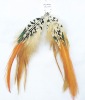 Wholesale showy down feather drop earrings