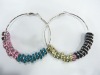 Wholesale Fashion costume rhinestone earring/rhinestone hoop earring/mix color crystal hoop earring/costume rhinestone earring jewelry