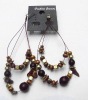 Wholesale 2 strand rosary beads alloy earrings