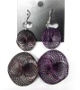 Wholesale crooked cubic rotund pendant earrings
