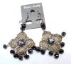 Wholesale fashion crystal square pendant earrings