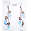 Wholesale moon opal chain earrings/fashion jewelry/costume jewelry