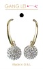 Wholesale fashion alloy jewelry earrings/costume jewelry strass/fashion dangle earrings