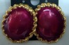 Wholesale plum red gem earrings