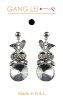 Wholesale fashion alloy jewelry earrings/costume jewelry strass/fashion dangle earrings