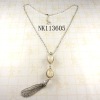 Wholesale Costume jewelry alloy necklace with resin stone