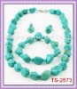 Wholesale TS-2573 Costume Jewelry set accented with turquoise Beads