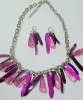 Wholesale N1171-24 fringe costume necklace, Jewelry set