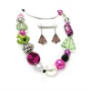 Wholesale fashion cheap handmade multicolor christmas tree ,pearls,acrylic beads costume necklace earring jewelry set.one dollar jewellery
