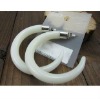 Wholesale Fashion costume jewelry ivory-like new moon earrings