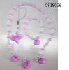 Wholesale girl plastic bead jewellery sets