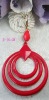Wholesale 2011 fashion costume jewelry large cheap red acrylic hoop earrings for women