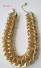 Wholesale 2011 fashion costume jewelry chunky chain gold plated men necklace