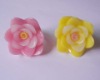 Wholesale fashion flower shape plastic acrylic costume finger ring