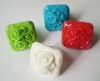 Wholesale fashion rose shape plastic acrylic costume finger ring