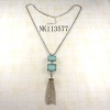 Wholesale Costume jewelry alloy necklace with resin stone