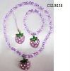 Wholesale girl plastic bead jewellery sets