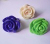 Wholesale fashion rose shape plastic acrylic costume finger ring