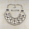 Wholesale Costume jewelry alloy chunky chain necklace with resin stone