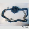 Wholesale costume cloth flower jewelry or braided cloth necklace