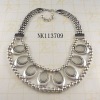 Wholesale Costume jewelry alloy chunky chain necklace with resin stone
