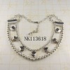Wholesale Costume jewelry alloy heavy necklace with charms