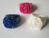 Wholesale fashion rose shape plastic acrylic costume finger ring