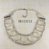 Wholesale Costume jewelry alloy chunky chain necklace with resin stone