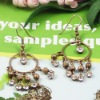 Wholesale 2011 the most popular fashion costume jewelry crystal alloy earrings