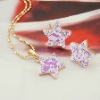 Wholesale 2011 new fashion jewelry crystal jewelry set gold jewelry set