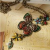 Wholesale Classic loving you butterflies over flowers fashion necklace jewellery, costume fashion jewelry