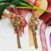 Wholesale 2011 the most popular fashion costume jewelry golden crystal earring